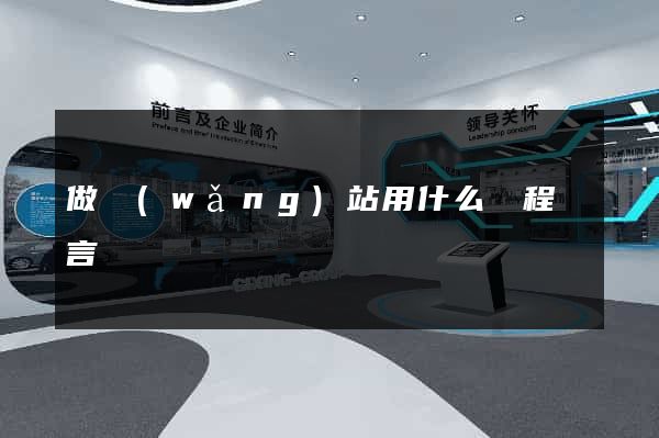做網(wǎng)站用什么編程語言