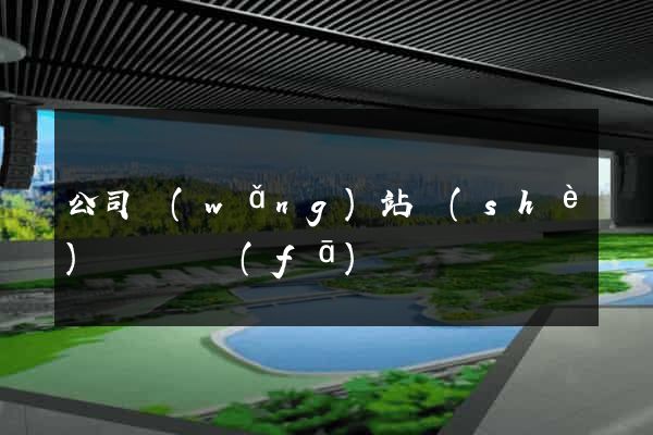 公司網(wǎng)站設(shè)計與開發(fā)