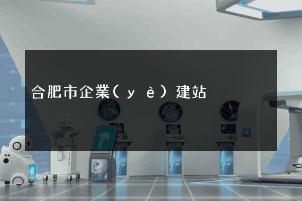 合肥市企業(yè)建站