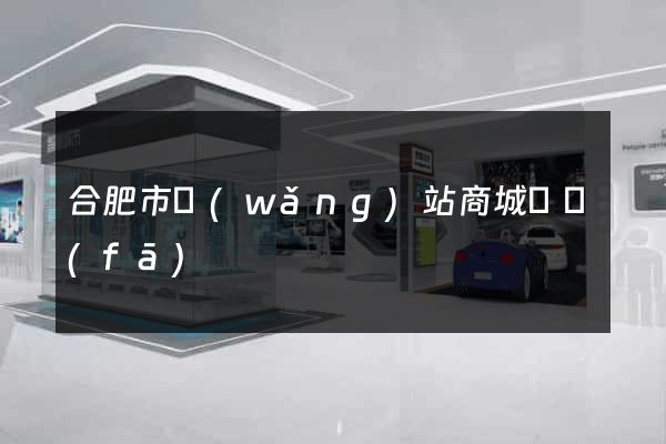 合肥市網(wǎng)站商城開發(fā)
