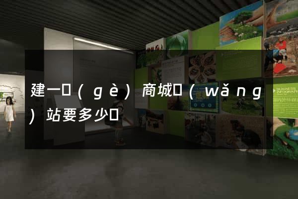建一個(gè)商城網(wǎng)站要多少錢