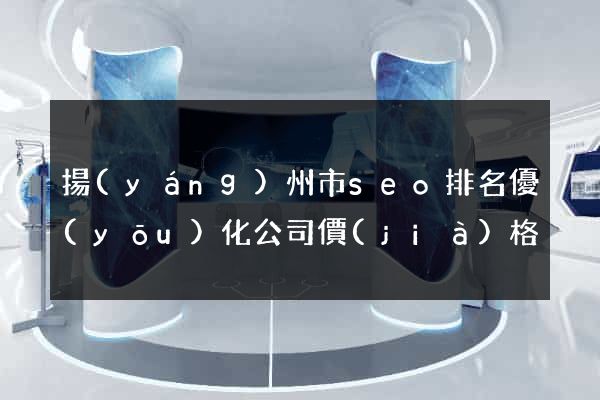 揚(yáng)州市seo排名優(yōu)化公司價(jià)格