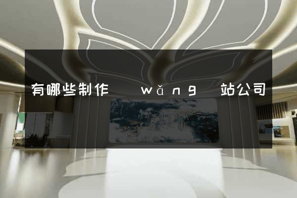 有哪些制作網(wǎng)站公司