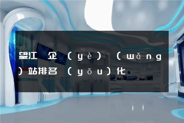 望江縣企業(yè)網(wǎng)站排名優(yōu)化
