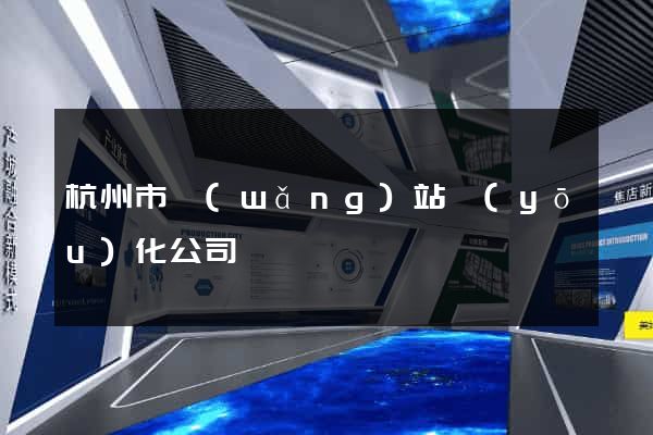 杭州市網(wǎng)站優(yōu)化公司