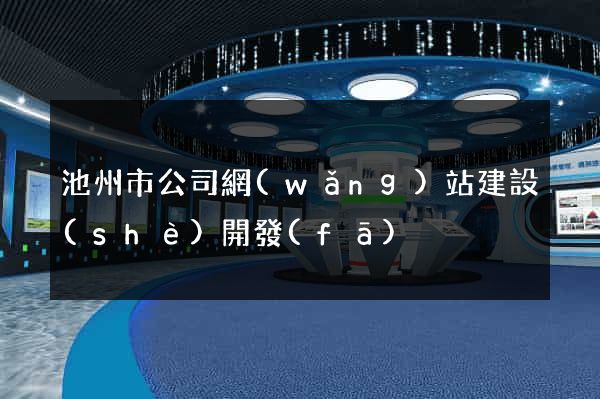 池州市公司網(wǎng)站建設(shè)開發(fā)