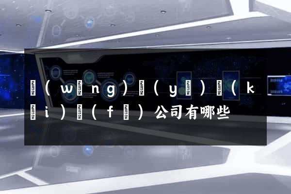 網(wǎng)頁(yè)開(kāi)發(fā)公司有哪些