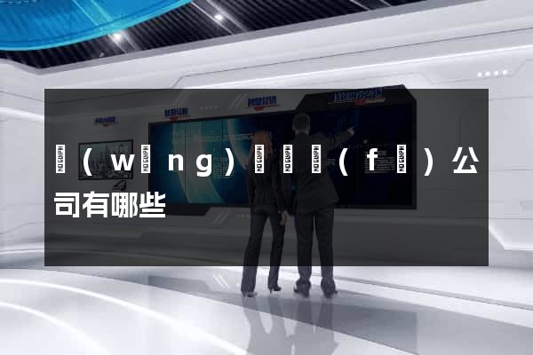 網(wǎng)頁開發(fā)公司有哪些