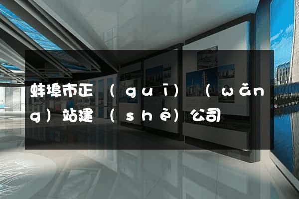 蚌埠市正規(guī)網(wǎng)站建設(shè)公司