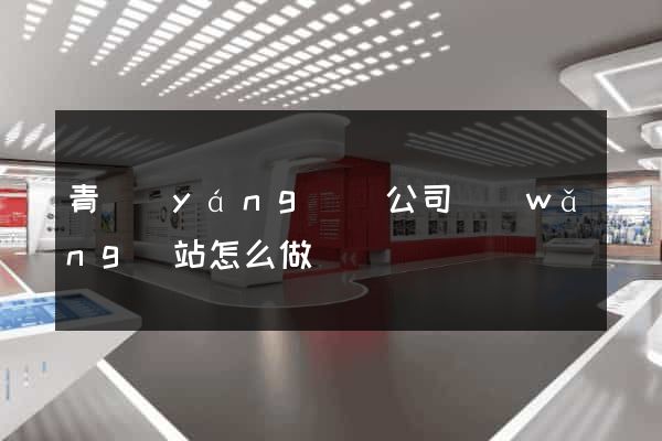 青陽(yáng)縣公司網(wǎng)站怎么做